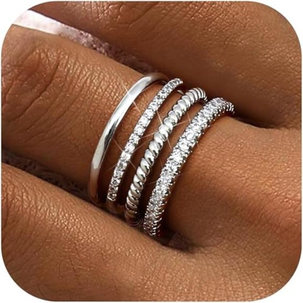 Stackable Silver Rings For Women Stackable Thin R… - image 6